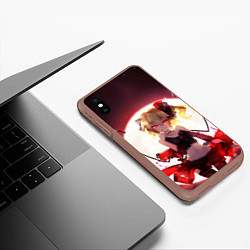 Чехол iPhone XS Max матовый Touhou Project Фландр Скарлет, цвет: 3D-коричневый — фото 2