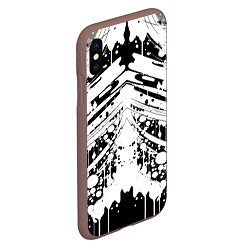 Чехол iPhone XS Max матовый Mirror abstraction - vogue, цвет: 3D-коричневый — фото 2