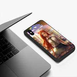 Чехол iPhone XS Max матовый Студентка девушка лисица, цвет: 3D-черный — фото 2