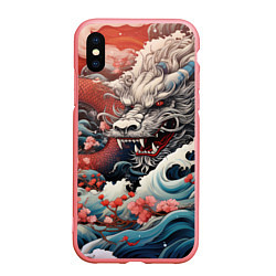 Чехол iPhone XS Max матовый Морской дракон Irezumi, цвет: 3D-баблгам