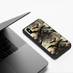 Чехол iPhone XS Max матовый Кошмарные мышки, цвет: 3D-черный — фото 2