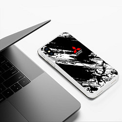 Чехол iPhone XS Max матовый Mitsubishi - белый пятна, цвет: 3D-белый — фото 2