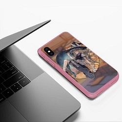 Чехол iPhone XS Max матовый Touhou Project Мариса, цвет: 3D-малиновый — фото 2