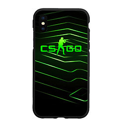 Чехол iPhone XS Max матовый CS GO dark green, цвет: 3D-черный