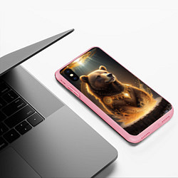 Чехол iPhone XS Max матовый Бурый мишка, цвет: 3D-баблгам — фото 2