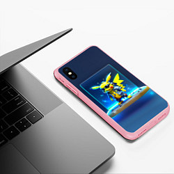 Чехол iPhone XS Max матовый Крутой Пикачу, цвет: 3D-баблгам — фото 2