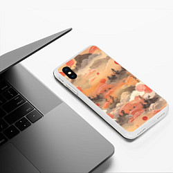 Чехол iPhone XS Max матовый Japen pattern, цвет: 3D-белый — фото 2
