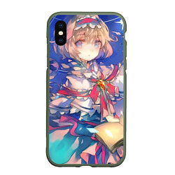 Чехол iPhone XS Max матовый Touhou Project Алиса Маргатройд и Мариса Кирисаме, цвет: 3D-темно-зеленый