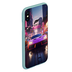 Чехол iPhone XS Max матовый Forza Horizon street racing, цвет: 3D-мятный — фото 2