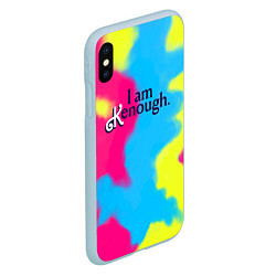 Чехол iPhone XS Max матовый I Am Kenough Tie-Dye, цвет: 3D-голубой — фото 2