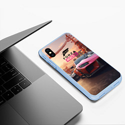 Чехол iPhone XS Max матовый Forza street racihg, цвет: 3D-голубой — фото 2