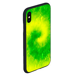 Чехол iPhone XS Max матовый Тай-дай Солнечный луч, цвет: 3D-черный — фото 2