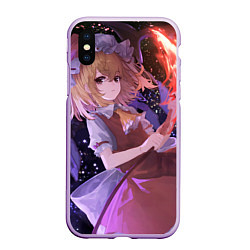 Чехол iPhone XS Max матовый Touhou Project Flandre Scarlet, цвет: 3D-сиреневый