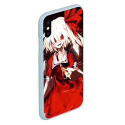 Чехол iPhone XS Max матовый Touhou Project Flandre Scarlet, цвет: 3D-голубой — фото 2