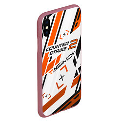 Чехол iPhone XS Max матовый КС 2 Asiimov, цвет: 3D-малиновый — фото 2