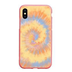 Чехол iPhone XS Max матовый Tie-Dye дизайн, цвет: 3D-баблгам