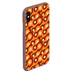 Чехол iPhone XS Max матовый Терто текстура с кругами, цвет: 3D-коричневый — фото 2