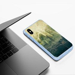 Чехол iPhone XS Max матовый Сияние Elden Ring, цвет: 3D-голубой — фото 2