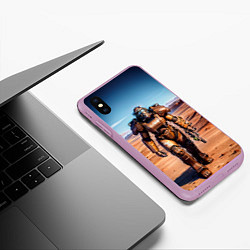 Чехол iPhone XS Max матовый Fallout power, цвет: 3D-сиреневый — фото 2