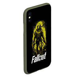 Чехол iPhone XS Max матовый Fallout green style, цвет: 3D-темно-зеленый — фото 2