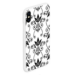 Чехол iPhone XS Max матовый Royal Lily - pattern, цвет: 3D-белый — фото 2