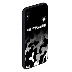 Чехол iPhone XS Max матовый Poppy Playtime glitch на темном фоне: символ сверх, цвет: 3D-черный — фото 2