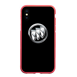 Чехол iPhone XS Max матовый Buick sport car, цвет: 3D-красный