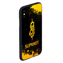 Чехол iPhone XS Max матовый Slipknot - gold gradient, цвет: 3D-черный — фото 2