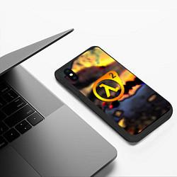 Чехол iPhone XS Max матовый Half-life maps, цвет: 3D-черный — фото 2