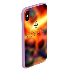 Чехол iPhone XS Max матовый Skyrim rpg game, цвет: 3D-сиреневый — фото 2