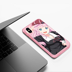 Чехол iPhone XS Max матовый Kaguya sama wa Kokurasetai Чика Фудживара, цвет: 3D-баблгам — фото 2