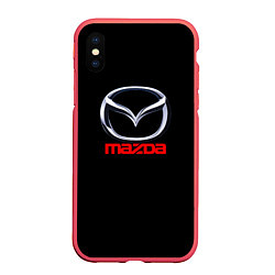 Чехол iPhone XS Max матовый Mazda japan motor, цвет: 3D-красный