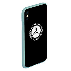 Чехол iPhone XS Max матовый Mercedes benz auto sport, цвет: 3D-мятный — фото 2