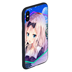 Чехол iPhone XS Max матовый Kaguya-sama wa Kokurasetai Чика Фудживара, цвет: 3D-черный — фото 2