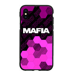 Чехол iPhone XS Max матовый Mafia pro gaming: символ сверху, цвет: 3D-черный