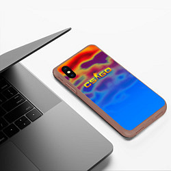 Чехол iPhone XS Max матовый Кс го пантера скин, цвет: 3D-коричневый — фото 2