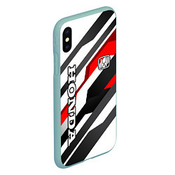 Чехол iPhone XS Max матовый Honda - red and white, цвет: 3D-мятный — фото 2