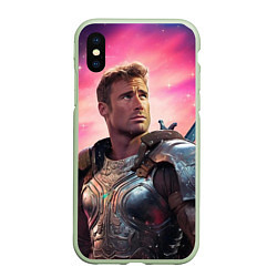 Чехол iPhone XS Max матовый William Glen Harold Herrington, цвет: 3D-салатовый