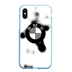 Чехол iPhone XS Max матовый Bmw black steel, цвет: 3D-голубой