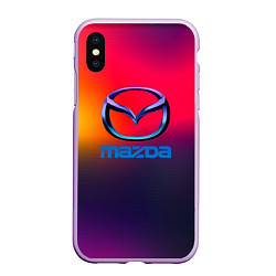 Чехол iPhone XS Max матовый Mazda gradient, цвет: 3D-сиреневый