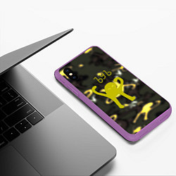 Чехол iPhone XS Max матовый ЪуЪ мем, цвет: 3D-фиолетовый — фото 2
