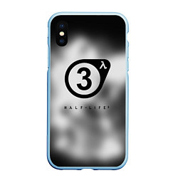 Чехол iPhone XS Max матовый Half life 3 black, цвет: 3D-голубой