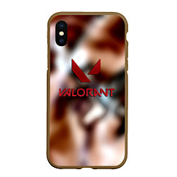 Чехол iPhone XS Max матовый Valorant riot games, цвет: 3D-коричневый