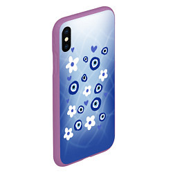 Чехол iPhone XS Max матовый Незабудка, цвет: 3D-фиолетовый — фото 2