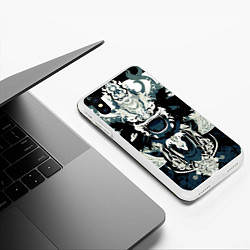 Чехол iPhone XS Max матовый Король драконов с узорами, цвет: 3D-белый — фото 2