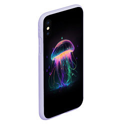 Чехол iPhone XS Max матовый Свет медузы, цвет: 3D-светло-сиреневый — фото 2