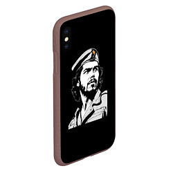 Чехол iPhone XS Max матовый Che Guevara - Hasta La Victoria, цвет: 3D-коричневый — фото 2