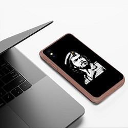 Чехол iPhone XS Max матовый Che Guevara - Hasta La Victoria, цвет: 3D-коричневый — фото 2