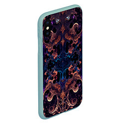 Чехол iPhone XS Max матовый Галактическая сказка, цвет: 3D-мятный — фото 2