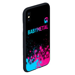 Чехол iPhone XS Max матовый Babymetal - neon gradient посередине, цвет: 3D-черный — фото 2